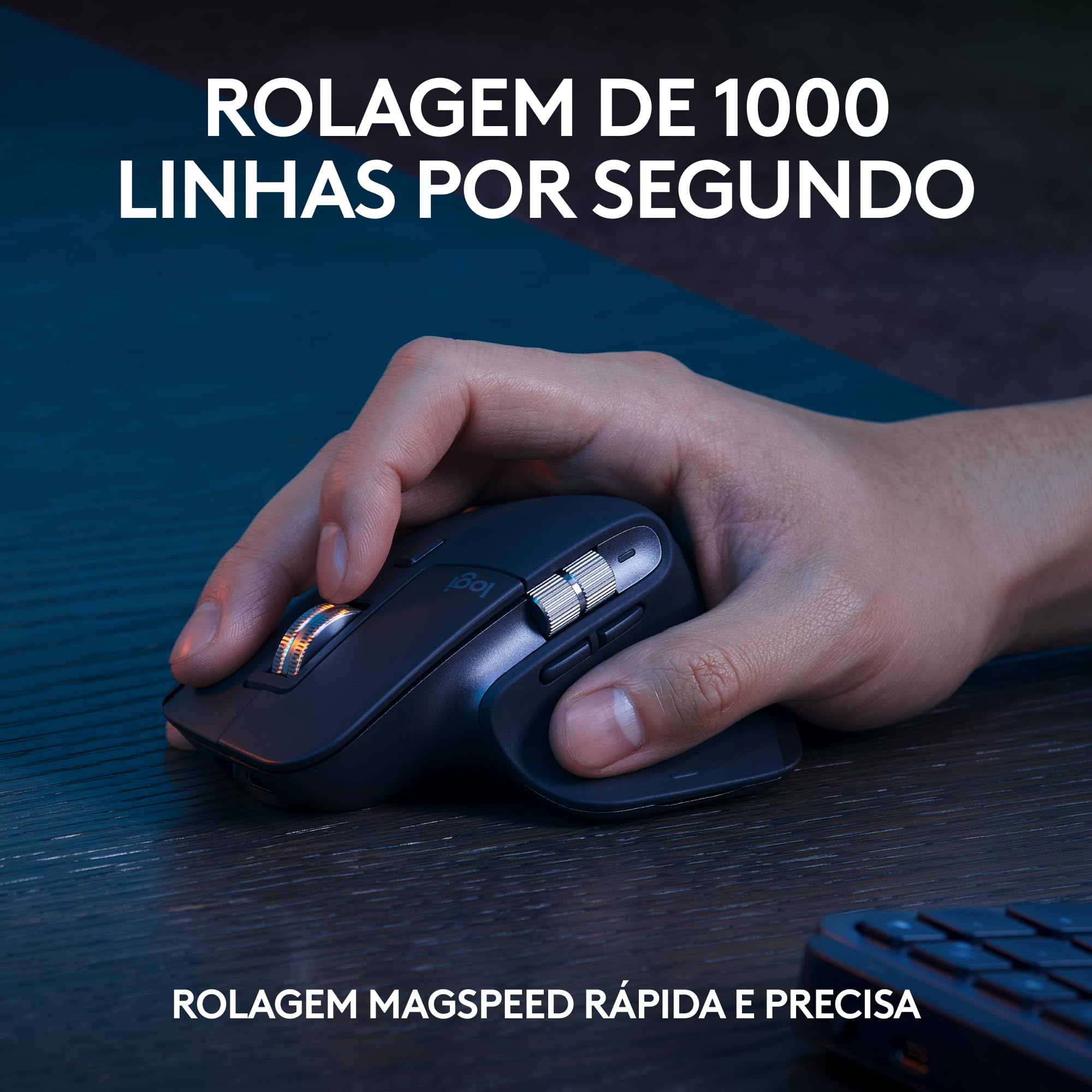 Combo Teclado e Mouse Sem Fio MX Keys S com Apoio para as Mãos