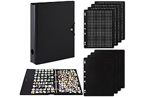 Enamel pin display binder large Pin Collection Storage Organizer Book with 8...