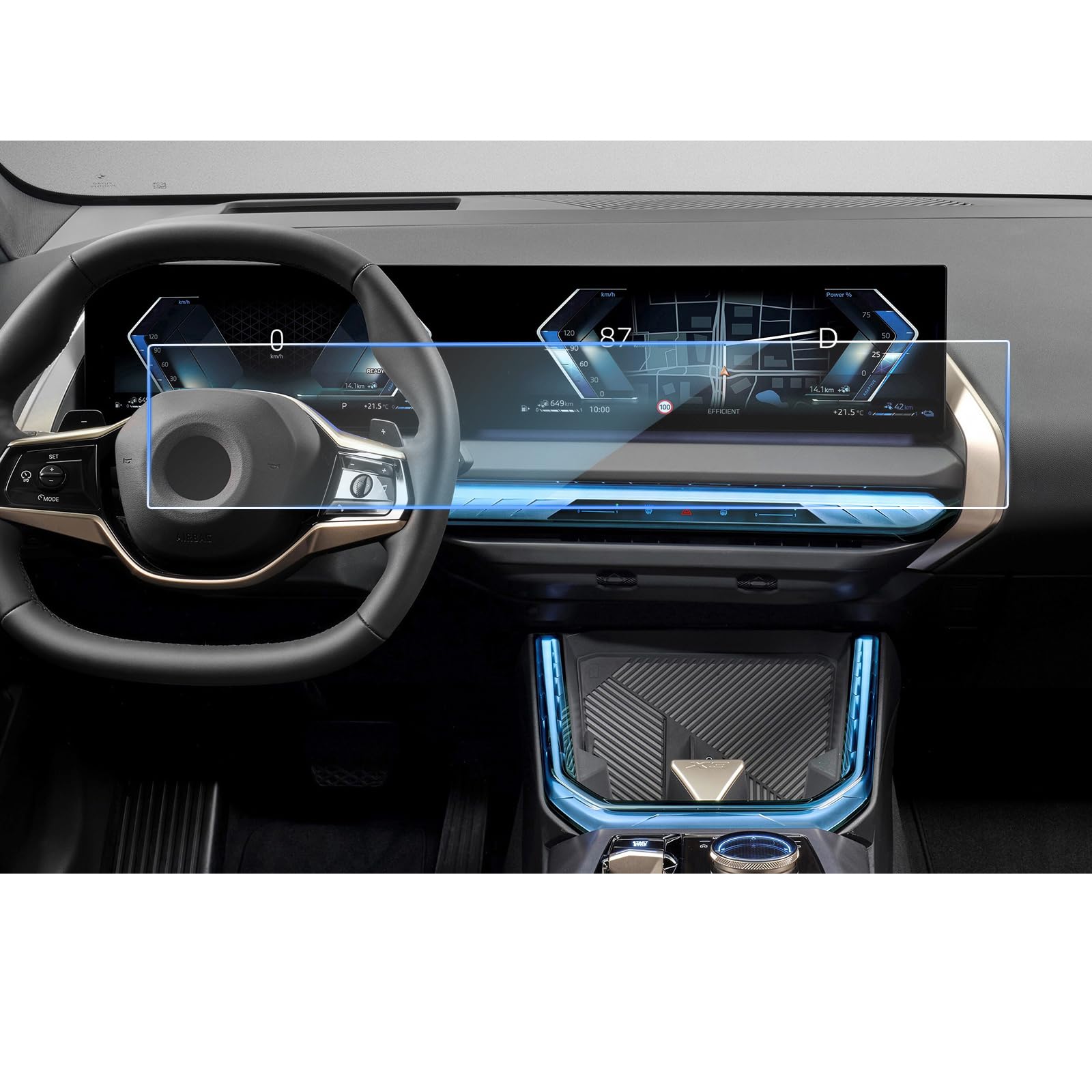 CDEFG Kompatibel mit BMW X3 G45 2025 2026 2027 Navigation Schutzfolie Tempered Glas 14,9 Zoll + 12,3 Zoll Touchscreen Kratzfest GPS 9H Displayschutzfolie Auto Navi Folie X3 2025 Zubehör