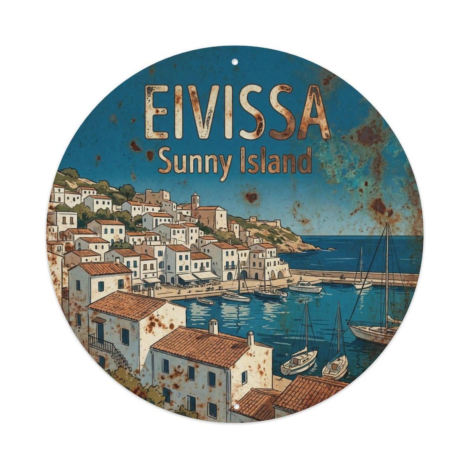 Vintage Travel Ibiza Spain Journey Metal Tin Sign