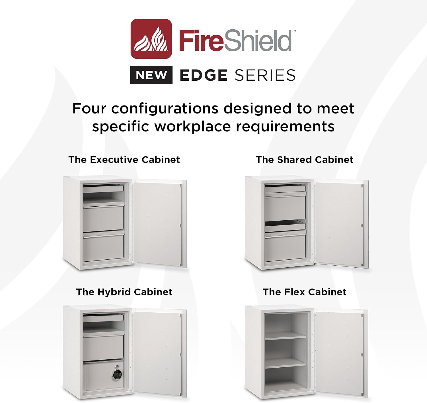 FireKing FireShield Edge Series - 1 Hour Fire-Rated Storage Cabinet - Arctic White Executive Storage Cabinet for Home or Office - Made in The USA Fire Safe Cabinets