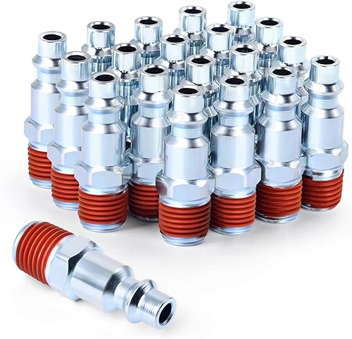 Miniatura 28 de GASHER Enchufe de aire industrial hembra NPT de 1/4 pulgadas, enchufes neumáticos 300PSI (paquete de 10)