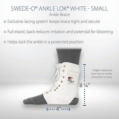 Miniatura 7 de Ankle Lok tobillera, ANKLELOKWHTTSMBULK, S, Blanco, 1, 1