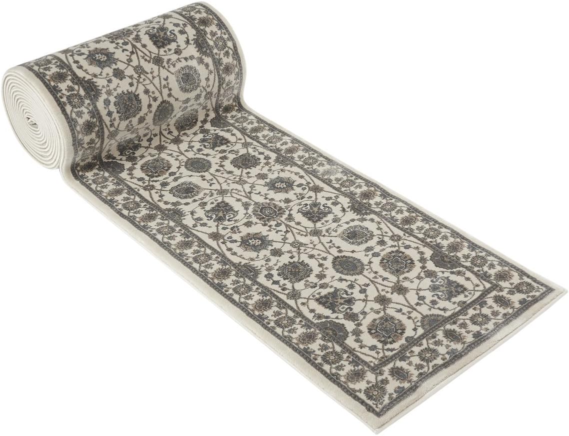 80% оƒƒ Dіѕсоunt 25' Stair Runner Rugs - Luxury Kashan Collection Stair Carpet Runner Nearly 1 Million Points Per Sq.Meter (Ivory) Hоt Dеаlѕ 25' Stair Runner Rugs - Luxury Kashan Collection Stair Carpet Runner Nearly 1 Million Points Per Sq.Meter (Ivory)