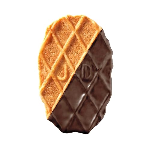 Vista 24 de Jules Destrooper Butter Crisps - Galletas de gofres caramelizadas, lácteos Kosher certificados, sin OMG, auténticas galletas fabricadas en Bélgica