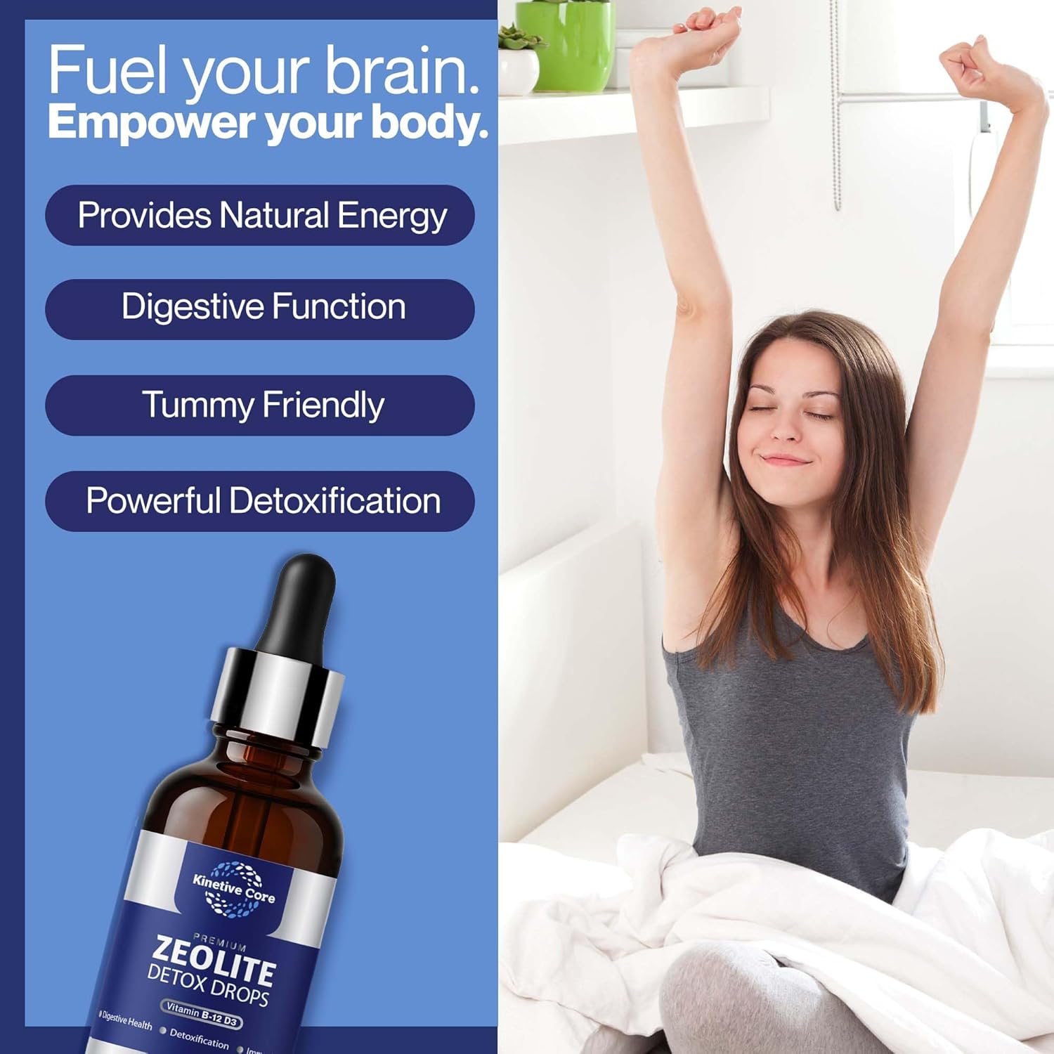 Zeolite Drops for Adults, Liquid Zeolite Detox Drops, Body Cleanse with Methyl B12 & Vitamin D3, Supports Immune Health, Energy & Focus Support, 60-Day Supply - Image 5