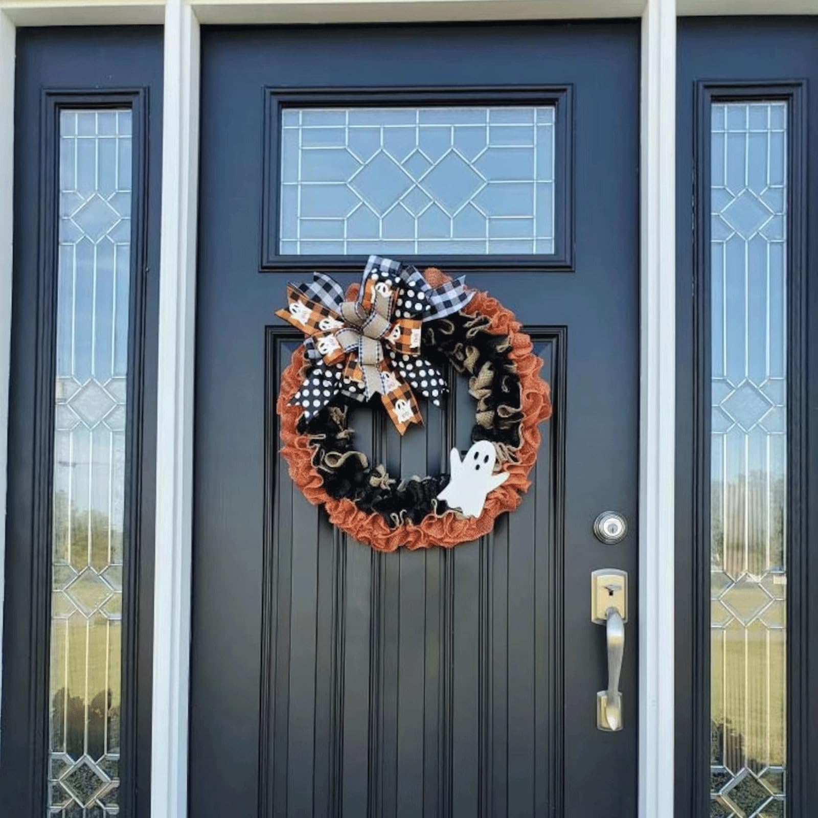 Ghirlanda per Porta d'ingresso Ghirlanda per Porta d'ingresso 40x40 cm/16x16 Pollici Ideale per Halloween Decorazioni per Interni ed Esterni