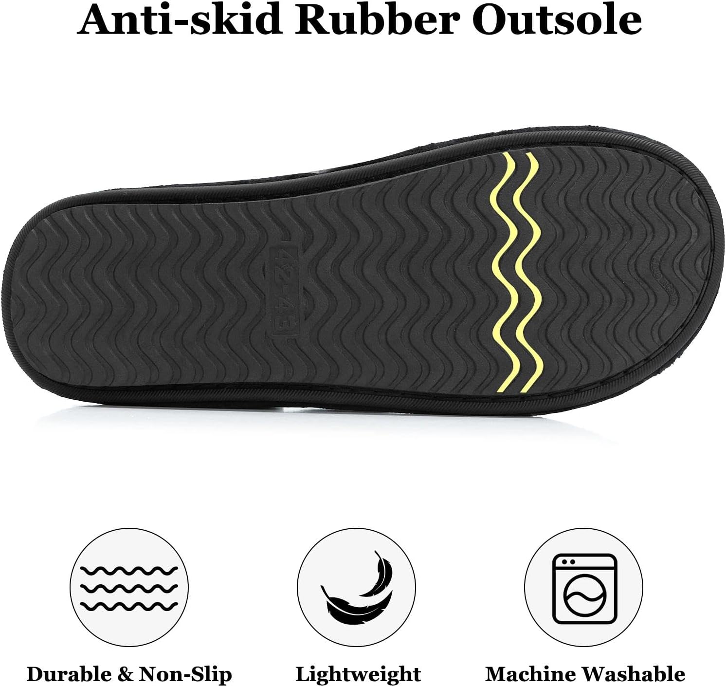 Mens Two-Tone Slippers with Memory Foam Open Toe House Shoes Non-Slip Men's Slippers Comfy Indoor Slipper for Men Gifts for Men Him Dad - Image 5