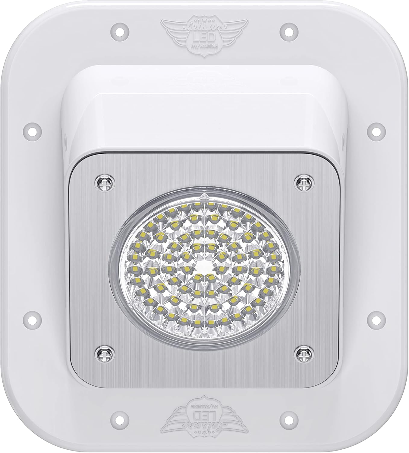 Leisure LED RV Exterior Surface Mount Flood Porch Utility Light - White 12v 1100 Lumen Lighting Fixture Replacement Lighting for Weekend Warrior RVs, Trailers, Campers, 5th Wheels