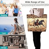 Vista 6 de Bolsa de mano para mujer, bolsa de playa grande, reutilizable, bolsa de comestibles, bolsa de hombro casual, bolsa de mano para compras, viajes