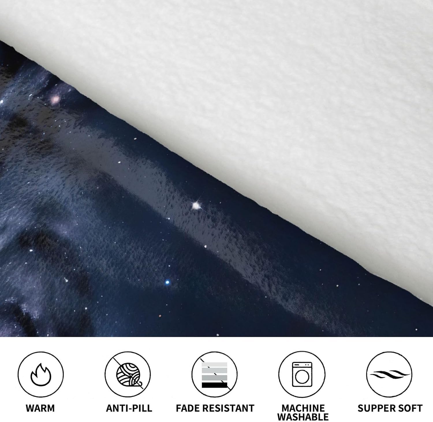 Universe Milky Way Galaxy Print Oversized Blanket Hoodie, Wearable Blanket Hooded,Hooded Pullover With Pocket