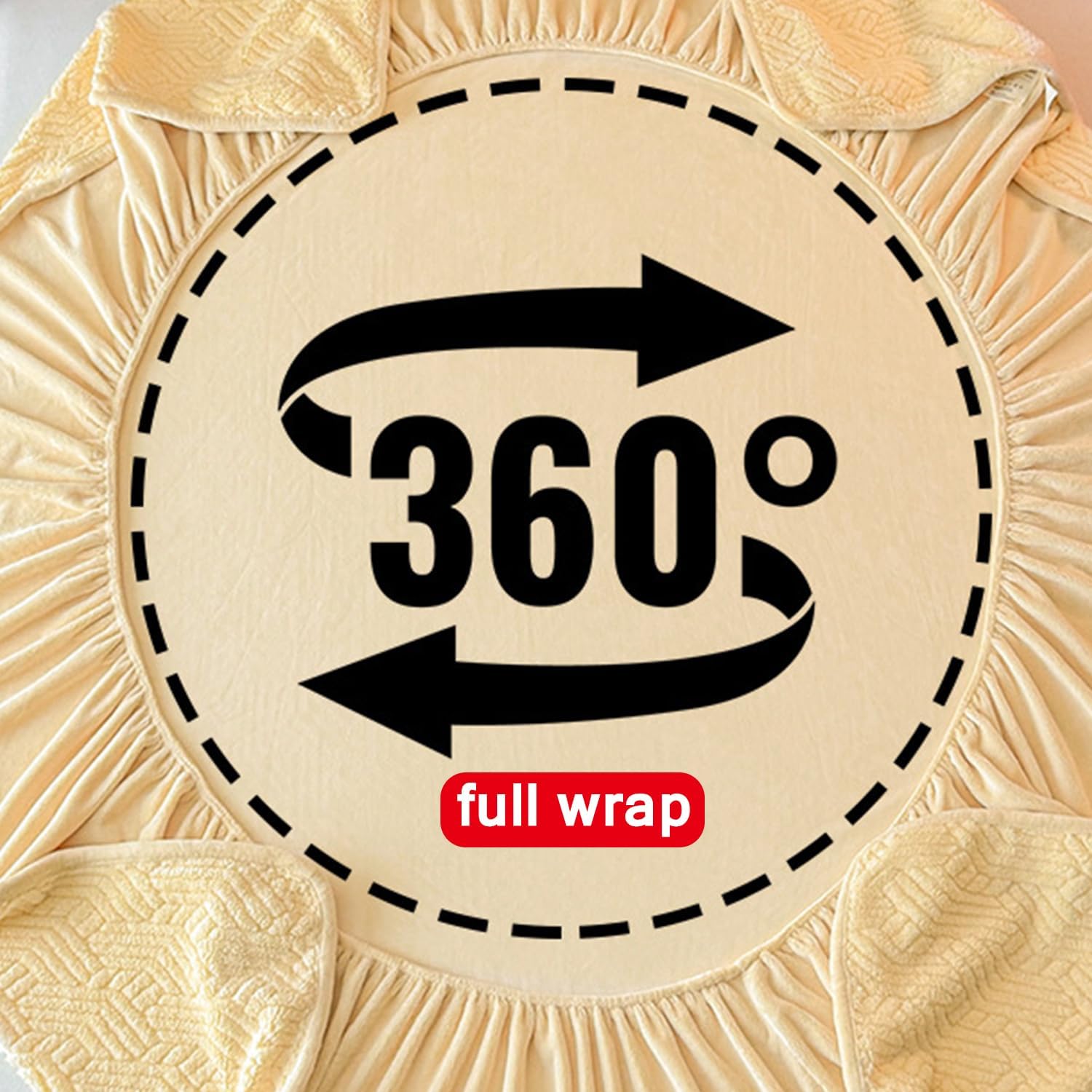 Beige,150 * 200cmQUEEN,LDLCYCN Waterproof Mattress Protector Queen King Size Velvet Fabric Warm Fitted Sheet Bed Cover with Elastic Band Full Wrap Dustproof Mattress Cover with 11" Deep Pocket