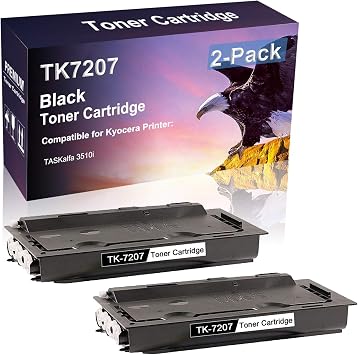 2-Pack Compatible High Capacity TK7207 | TK-7207 Imaging Toner Cartridge use for Kyocera TASKalfa 3510i Black