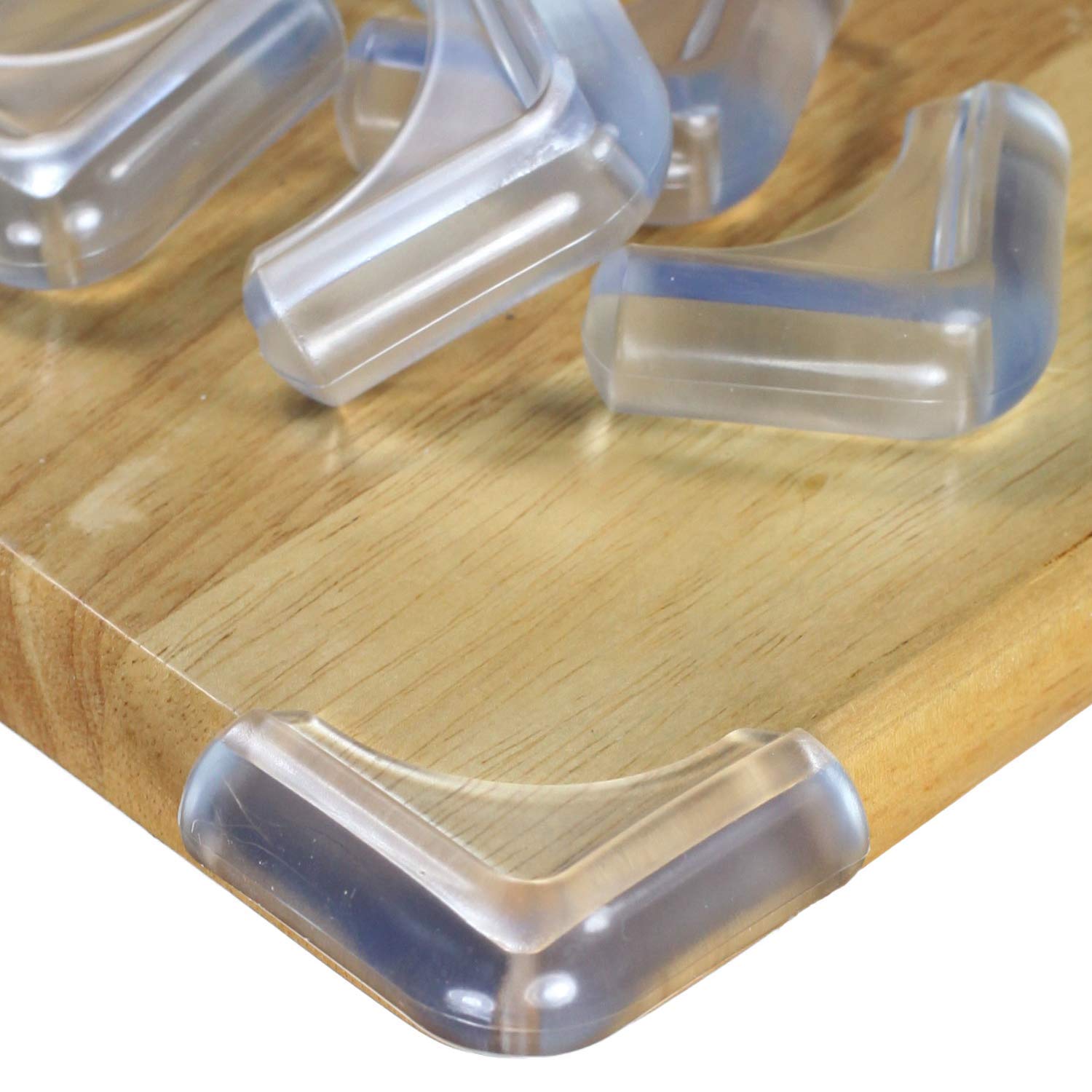 KidKusionPremium Clear Corner Protector Guard 4 Pack with Superior Double-Sided Adhesive for Secure Attachment