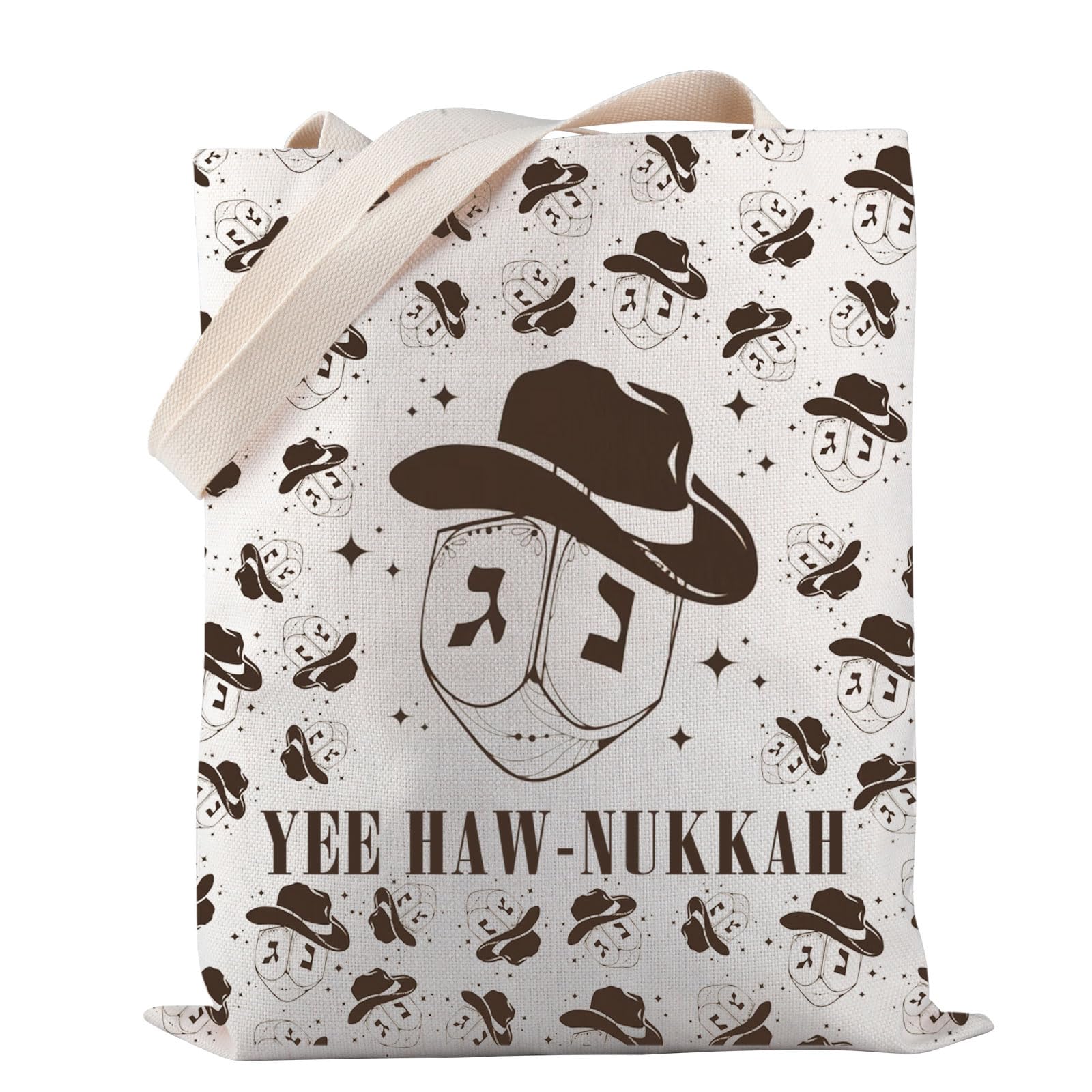 PWHAOO Hanukkah Tote Bag Holiday Tote Bag Jewish Gifts Happy Hanukkah Gift