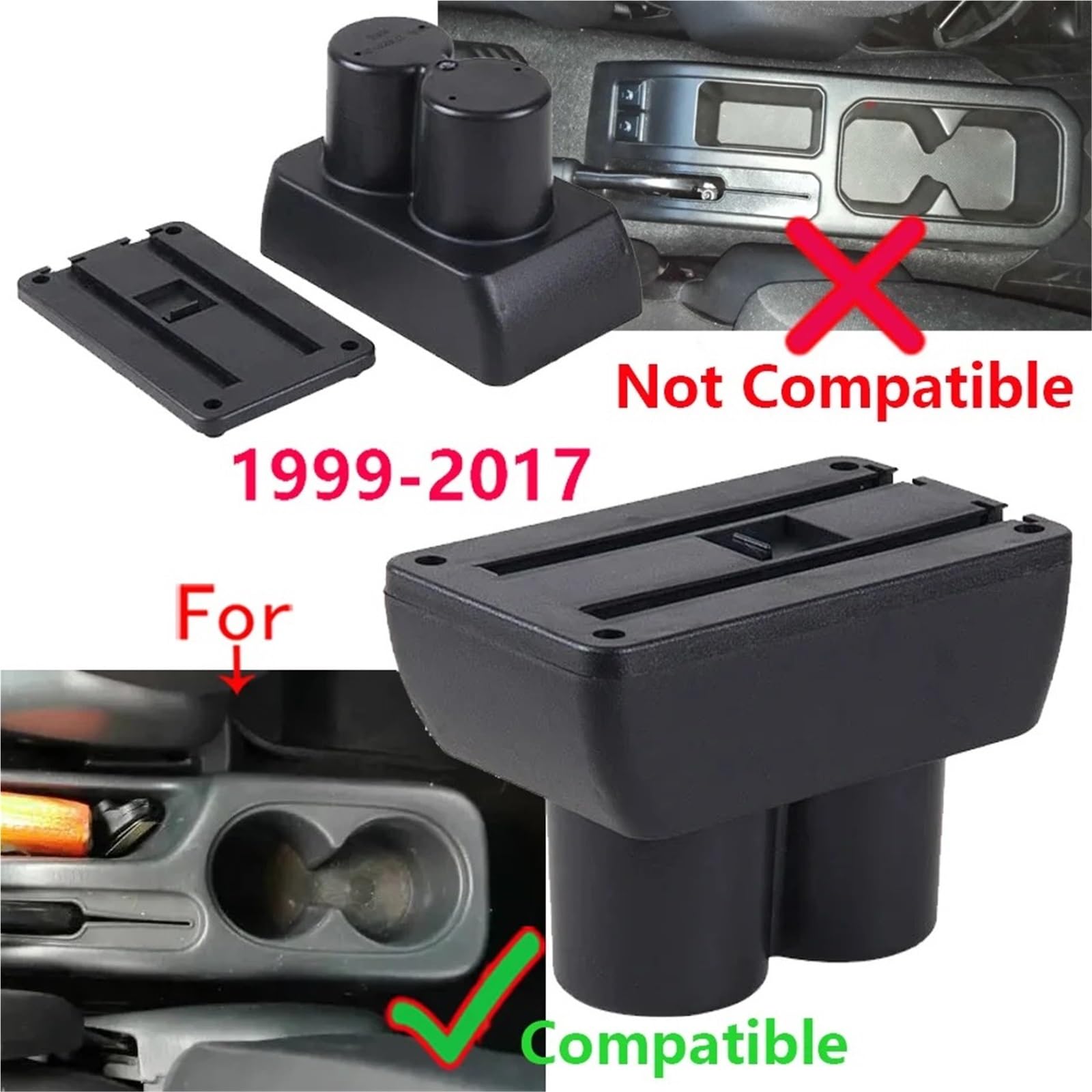 Poggia braccio Auto Per Suzuki Per Jimny JB23 JB43 1999-2017 Bracciolo Per Auto, Parti Ricambio Per Bracciolo, Scatola Portaoggetti Bracciolo console centrale(B Black line 3USB)