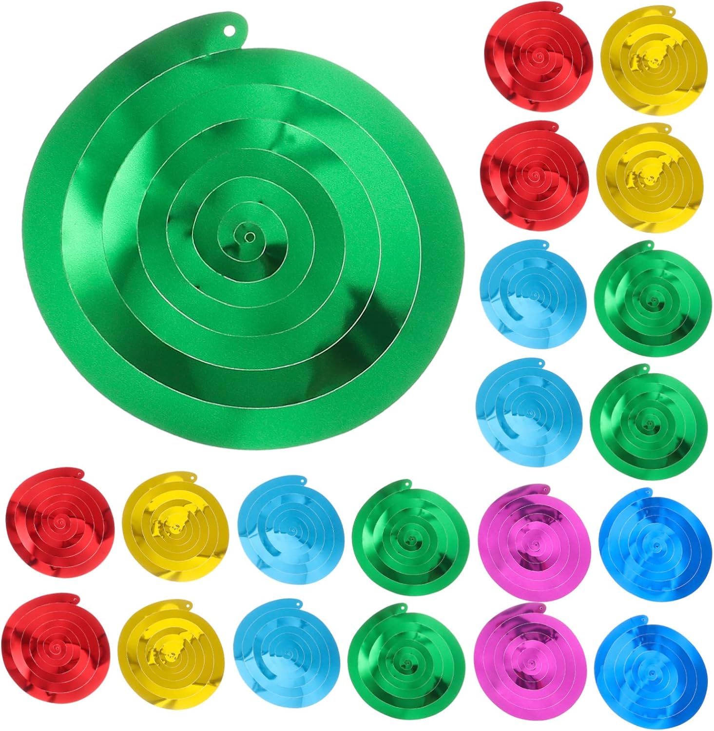 Cabilock 90pcs Swirl Hanging Decorations for Birthday Shower Wedding Ceiling Decor Glitter Foil Spirals for Party and Home Atmosphere