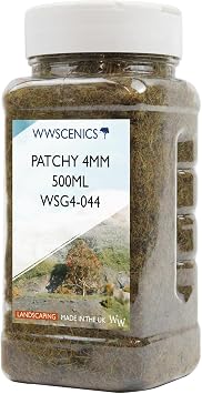 Patchy Static Grass 500ml by WWS - Model Railway, Scenery, Terrain 4mm