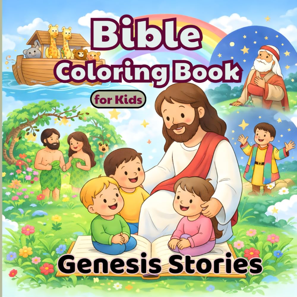 Bible Coloring Book for Kids: First Stories from the Bible | Genesis Stories (Joyful Bible Coloring Series)