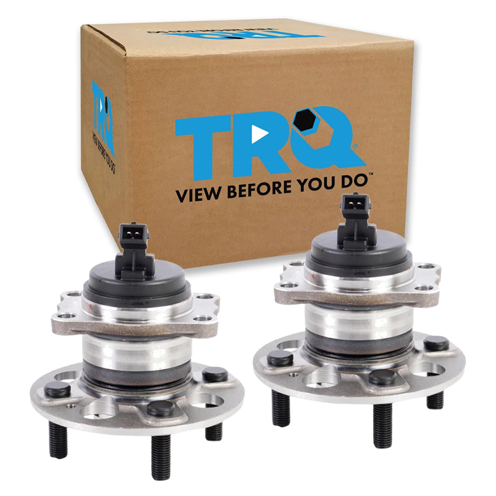 TRQ Rear Left and Right Wheel Bearing and Hub Assembly Set 2 Piece