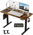 Electric Standing Desk,40x24 Inches Adjustable Height Stand up Desk, Sit Stand Home Office Desk with Splice Board, 3 Preset Heights,Equipped with Hooks,Ergonomic Computer Desk Workstation,White