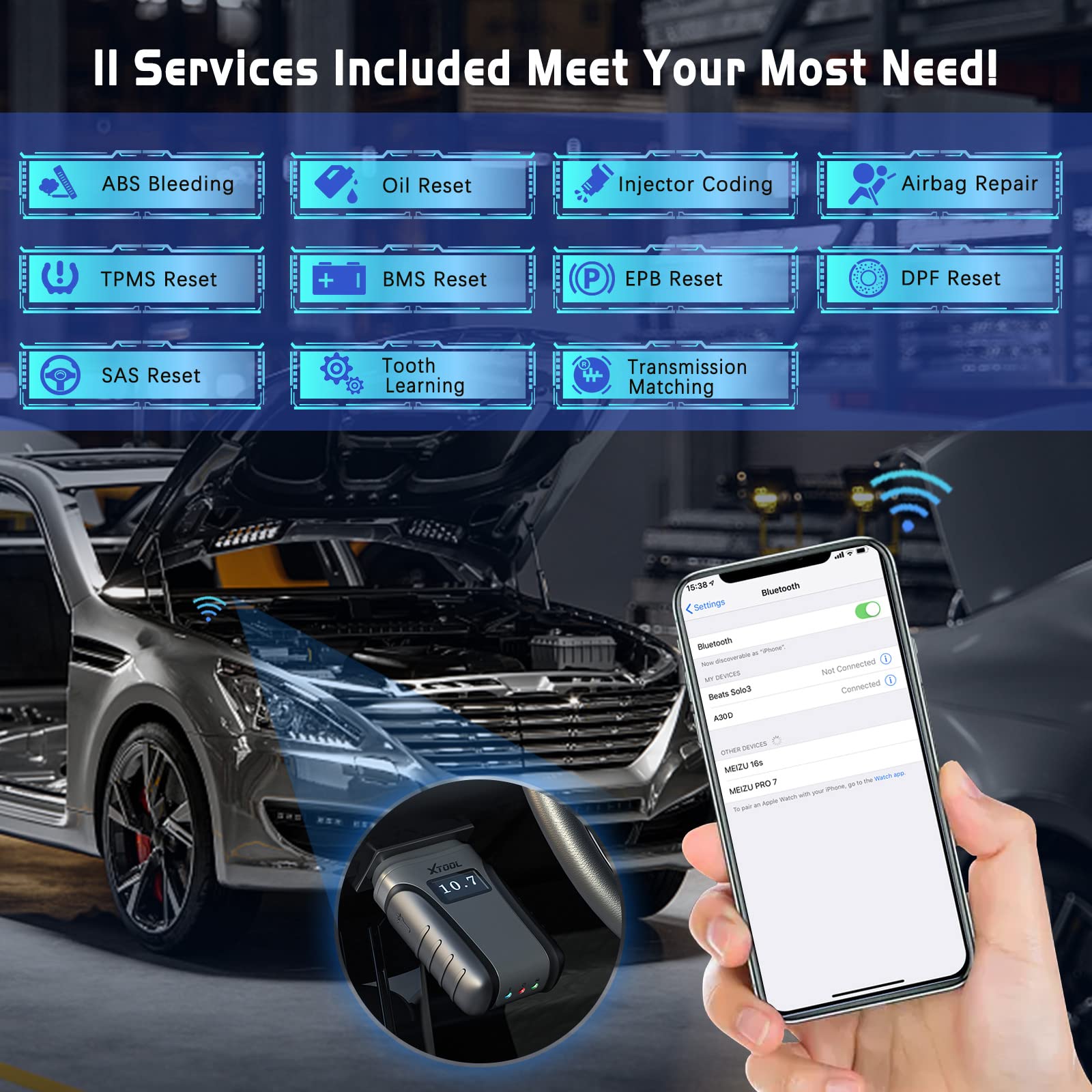 XTOOL A30D BiDirectional Control Wireless Scanner 2022 Newest All