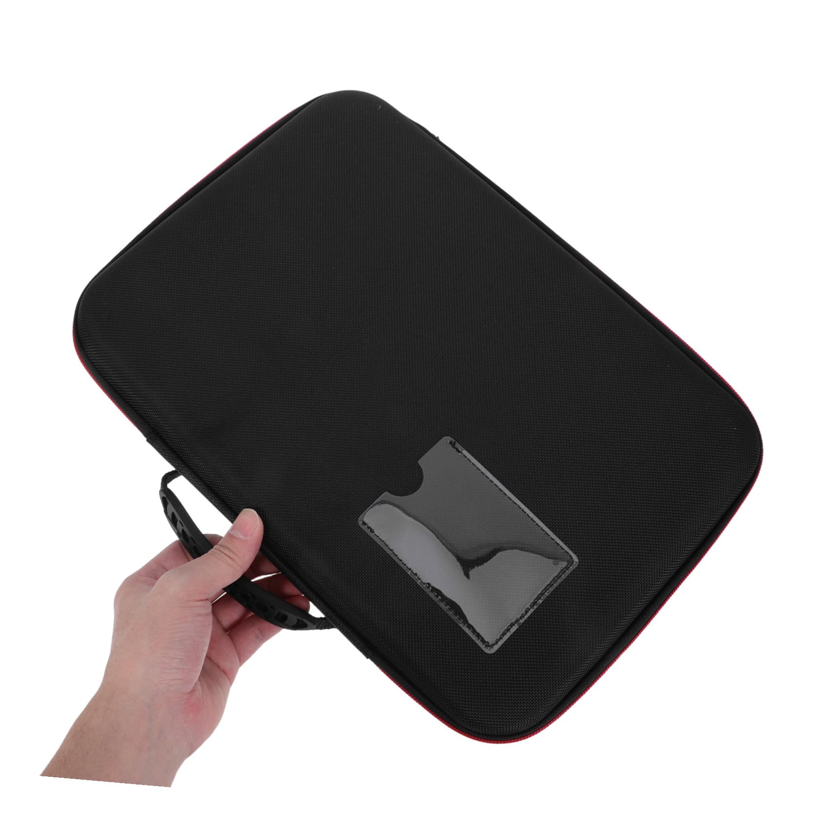 HOMSFOU Custodia Organizer per Batterie Aa Aaa Tipo 9v in Eva Nero e Portatile Manico Robusto per Ufficio e Cassetti