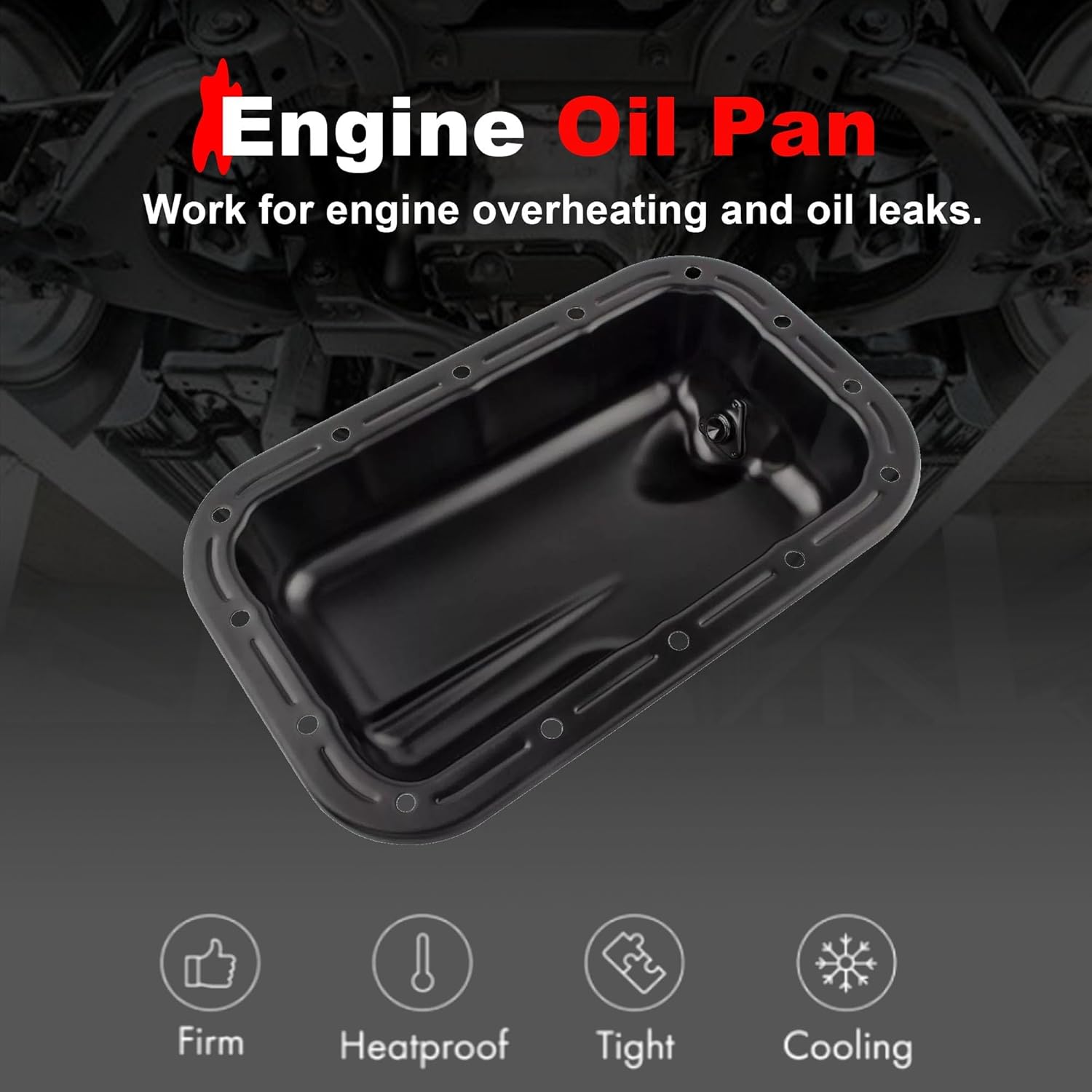 264-357 Lower Engine Oil Pan with Drain Plug Compatible with Dodge Charger Challenger Jeep Wrangler JK Chrysler 300 2011-2020 Replace 5184546AC