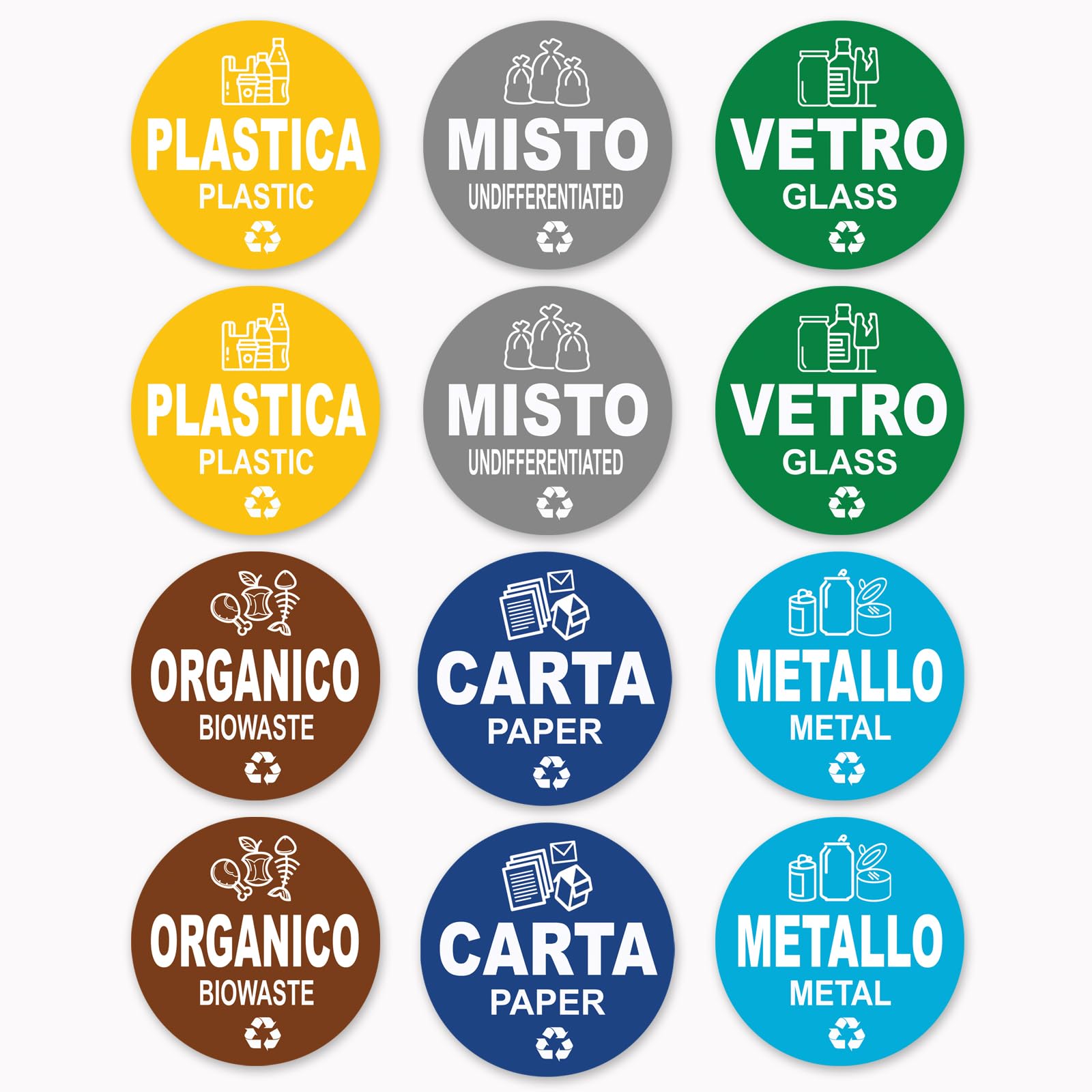 Agoer 8 Confezioni da Foglietti Adesivi a Righe, 100 x 150 mm Sticky