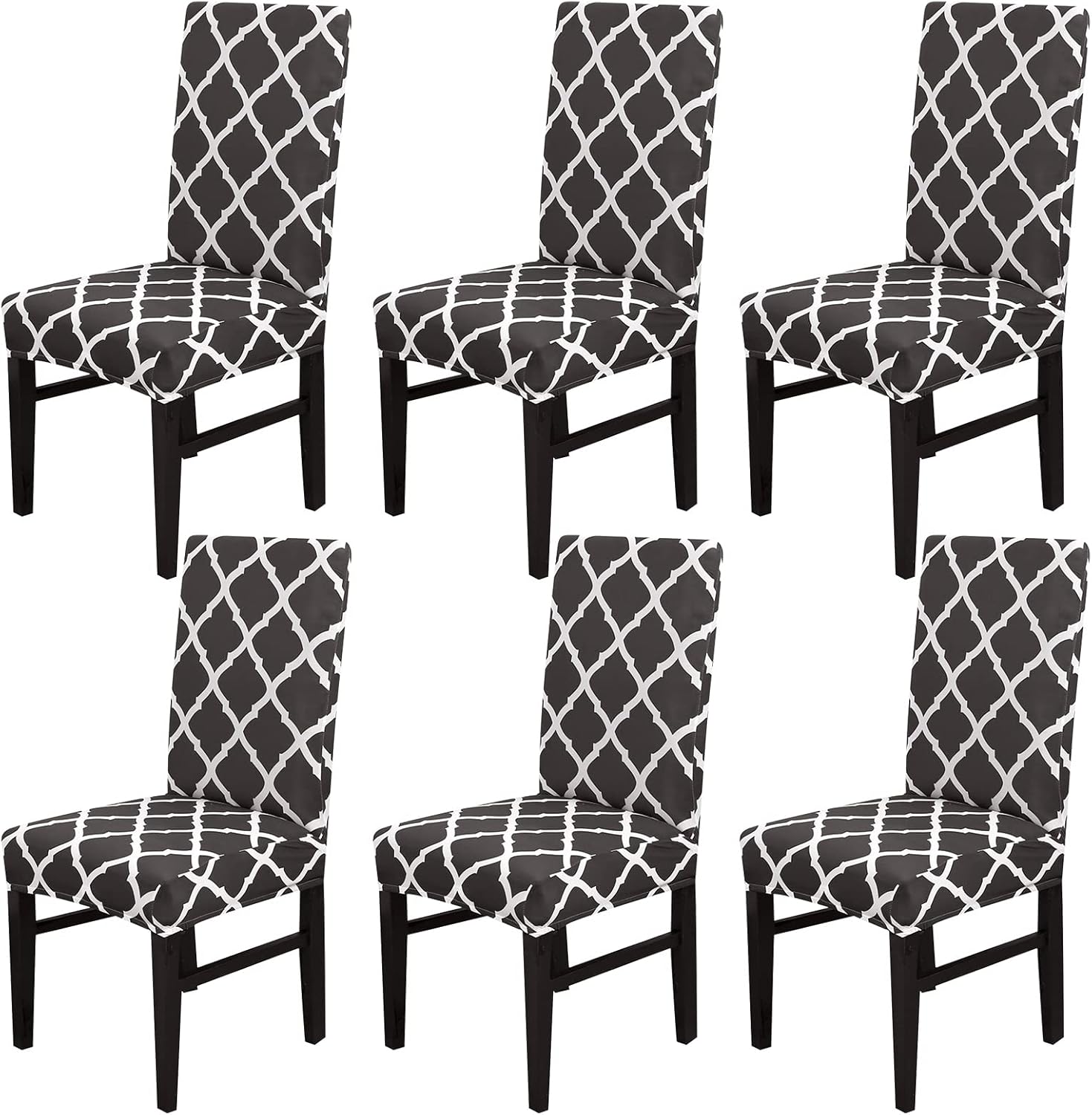 Dining Chair Covers Set of 6,Stretch Dining Chair Protective Printed