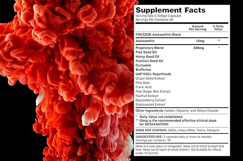 Miniatura 2 de Turner Nueva Zelanda Astaxantina Power con UAF1000+, antienvejecimiento, piel, ojo, nervio, recuperación muscular, suplemento antioxidante de apoyo