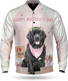 Happy Mother's Day Dog Love Dog Mom Heart Flower All Over Print 3D Baseball Shirt Jacket Softball Sport