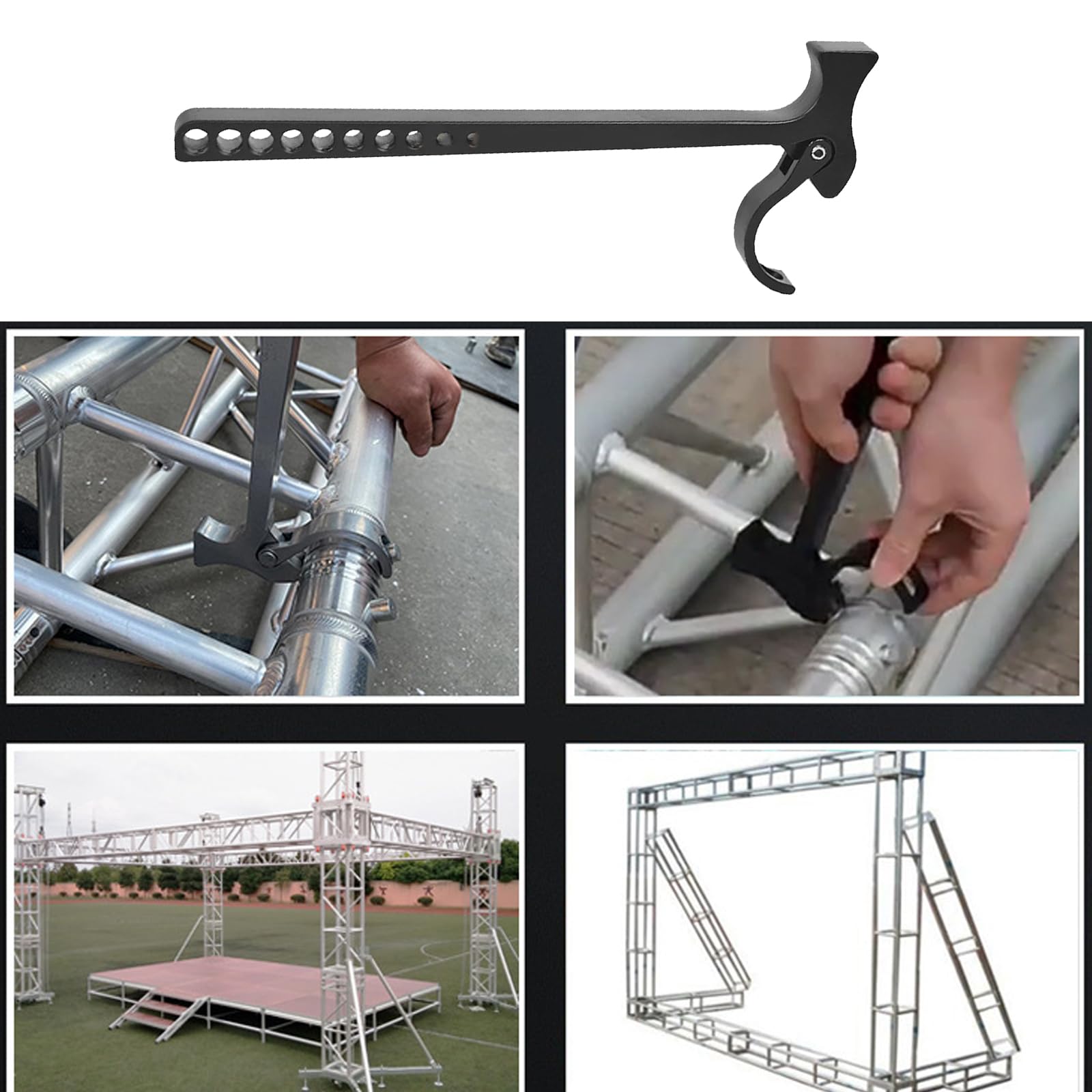 Martillo multiusos para montaje de teatro, no se rompe, doble cabeza, metal, cara llamativa, herramienta de instalación de aleación de acero, control preciso, martillo de metal de goma