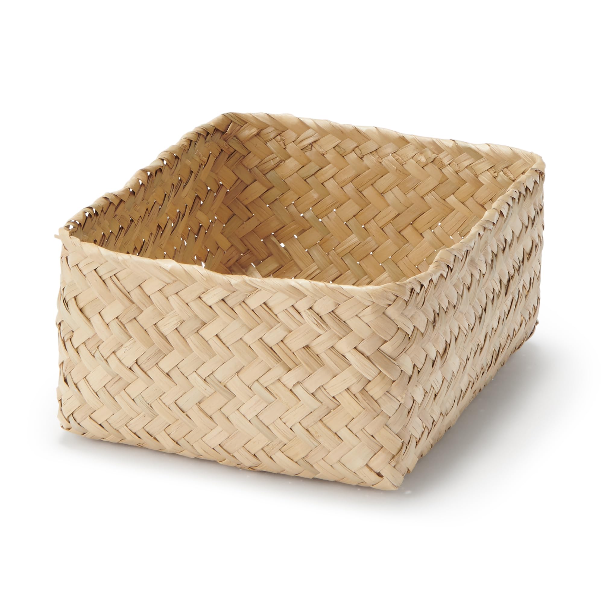 Amazon｜無印良品 シーグラス 網代編み 整理かご 長方形 小 ・約幅12