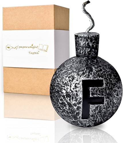 F Bomb pisapapeles, hilarante, decorativo y único, decoración de escritorio y peso de libro, divertido regalo de broma para compañeros de trabajo y