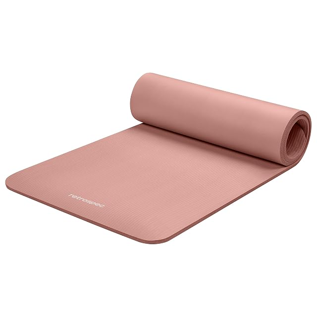 Retrospec Solana Yoga Mat Thick 1 2in Non-Slip Workout Mat with Nylon Strap - 72x24in Exercise Mat for