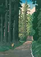 絵画 quiet road Kawase Hasui Posters and Prints The Road to Nikko Canvas