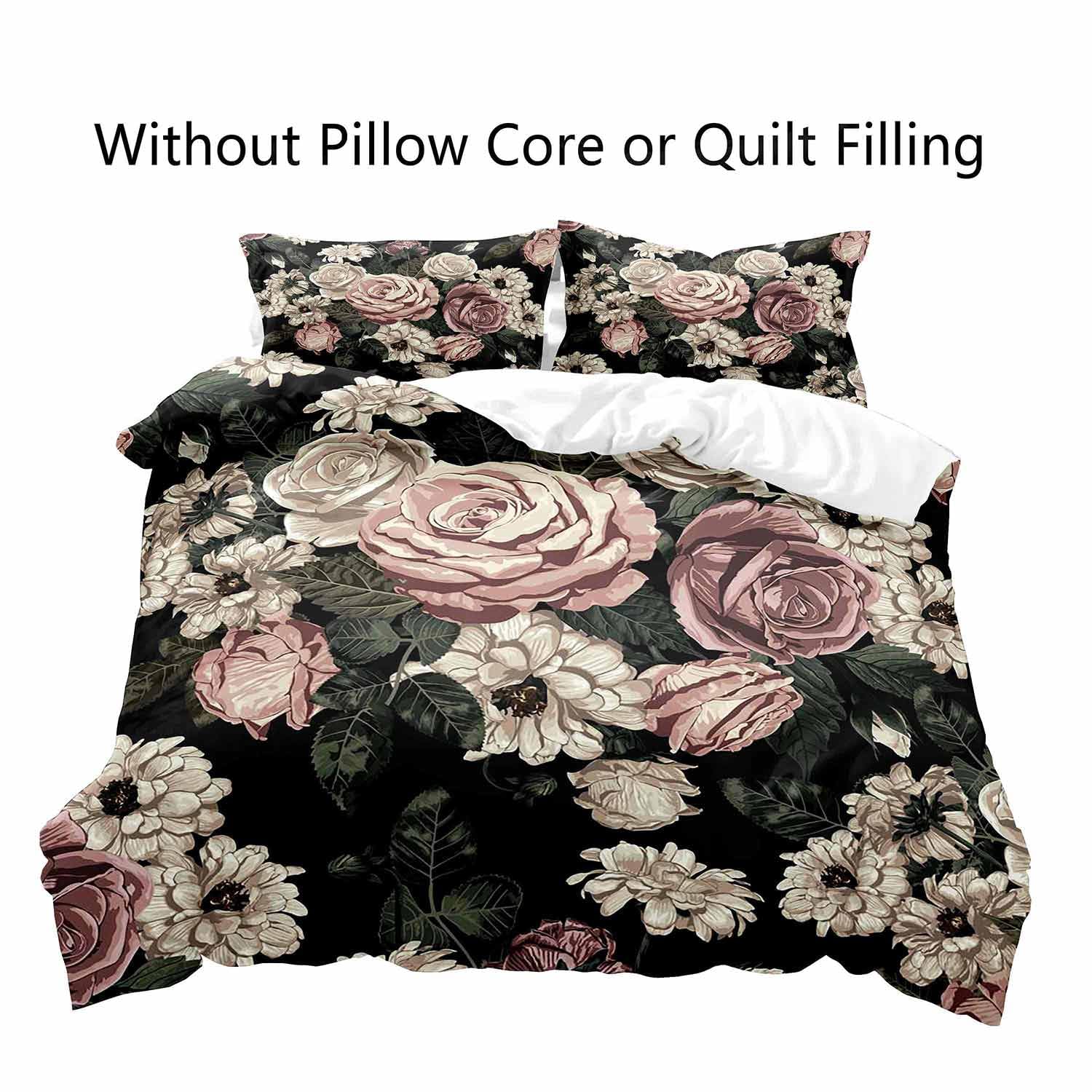 LUVIVIHOME Bettwäsche-Set Mit Blauem Blumenmuster – Vintage-Look, Hotelqualität, Für King-Size-Betten