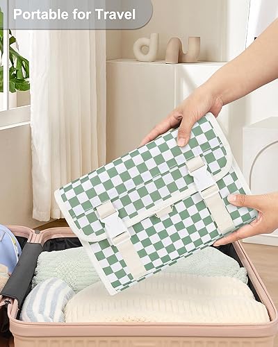 Miniatura 37 de Neceser colgante de viaje para hombres y mujeres, kit de viaje, bolsa de afeitar, impermeable, organizador de maquillaje para baño, ducha, azul