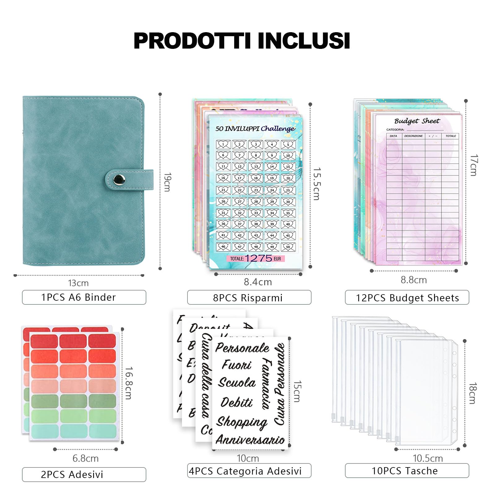 Budget Planner A6 Con Buste - Organizzatore Finanziario Personale Con Fogli Di Spesa - Foto 9