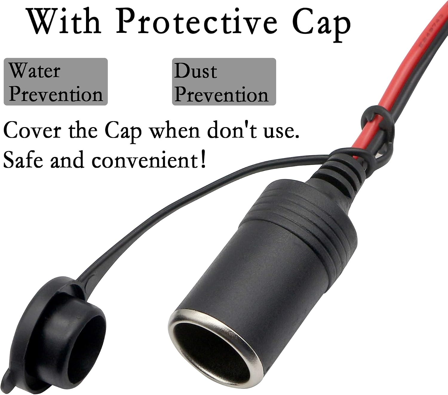 1.5m 14AWG SAE to Motorcycle Female Cigarette Lighter Socket 12V-24V Extension Cable YOUCHENG for Universal SAE Quick Connection Battery Chargers &Accessories…