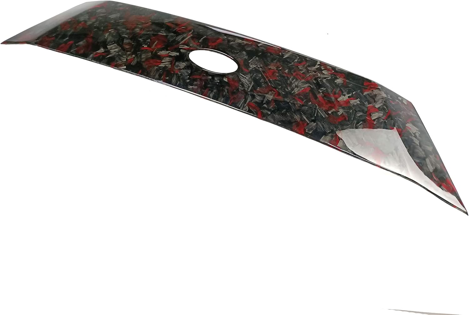 Compatible with 2019-on Focus MK4 Hatchback Front Hood Bonnet Cover Trim Decoration Forge Carbon with Red