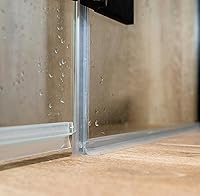 Vista 5 de Prime-Line M 6258 - Sello inferior de puerta de ducha sin marco para puertas de vidrio de 3/8 pulgadas de grosor, evita fugas de ducha y crea una