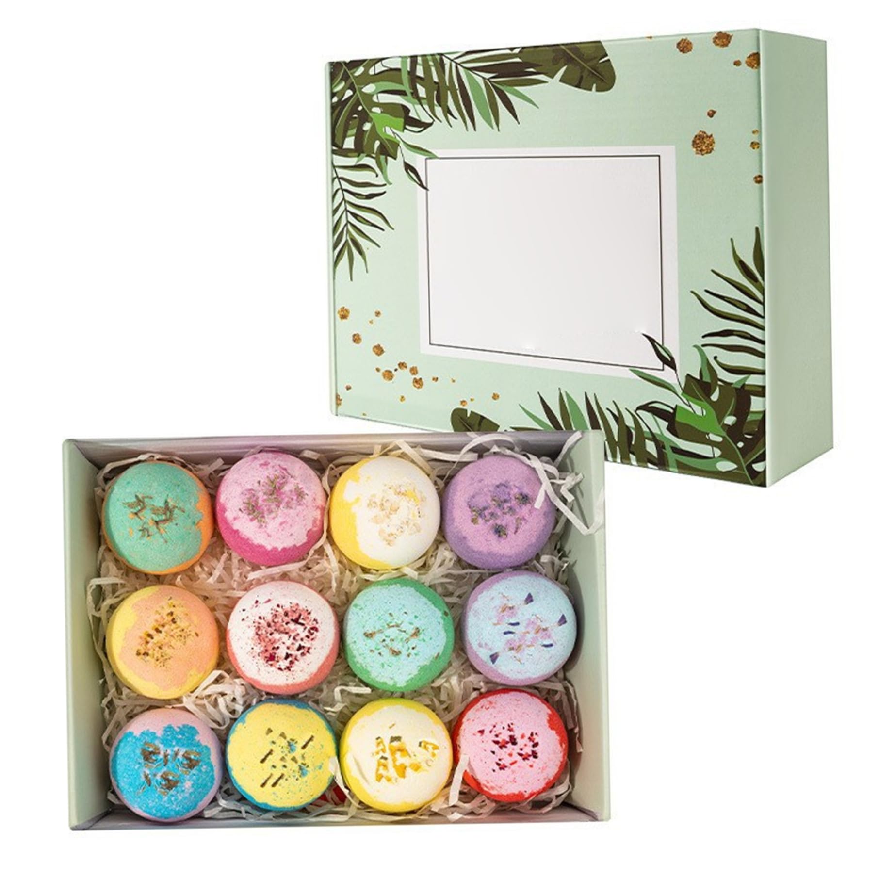 Badebomben-Set, 60 g, sprudelnde Badekugeln mit natürlichen Düften und Pflanzenstoffen, entspannende Badebombe für Frauen, Selbstpflege-Set für Mama.