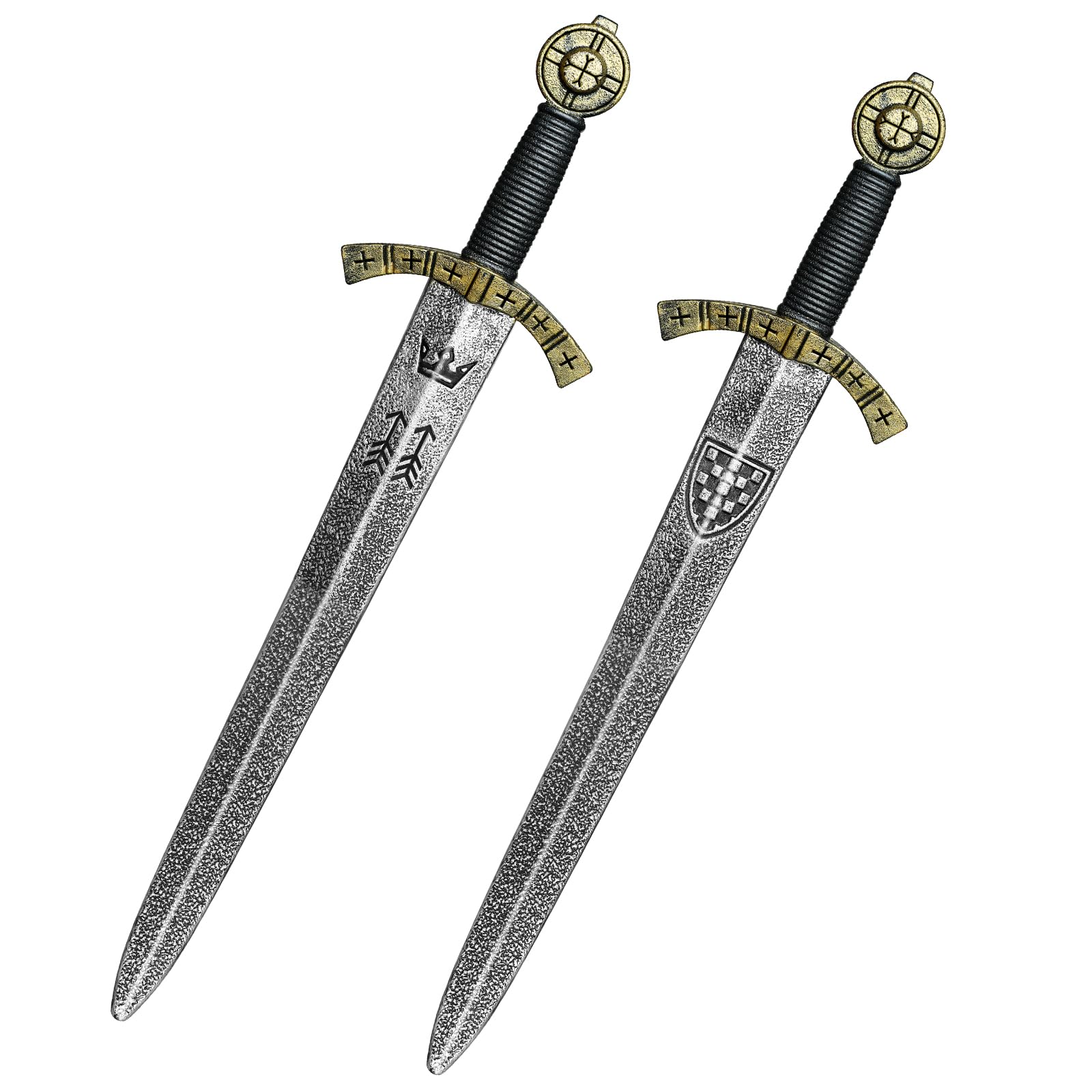 Knight Toy Sword, 2pcs Plastic Roman Sword for Medieval Warrior Costume Accessories,Halloween Cosplay Props