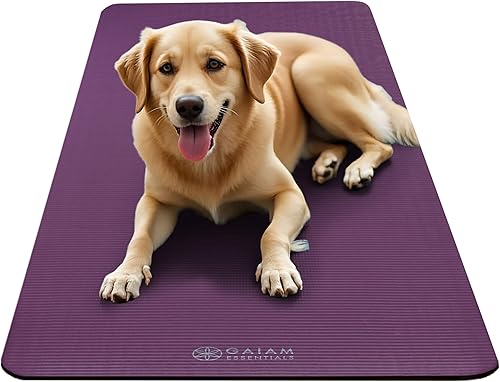 Vista 39 de Gaiam Essentials 2/5" Thick (10mm) Yoga & Pilates, Fitness & Exercise Mat with Easy-Cinch Carrier Strap Cushion Support For Fitness and Gym Workouts