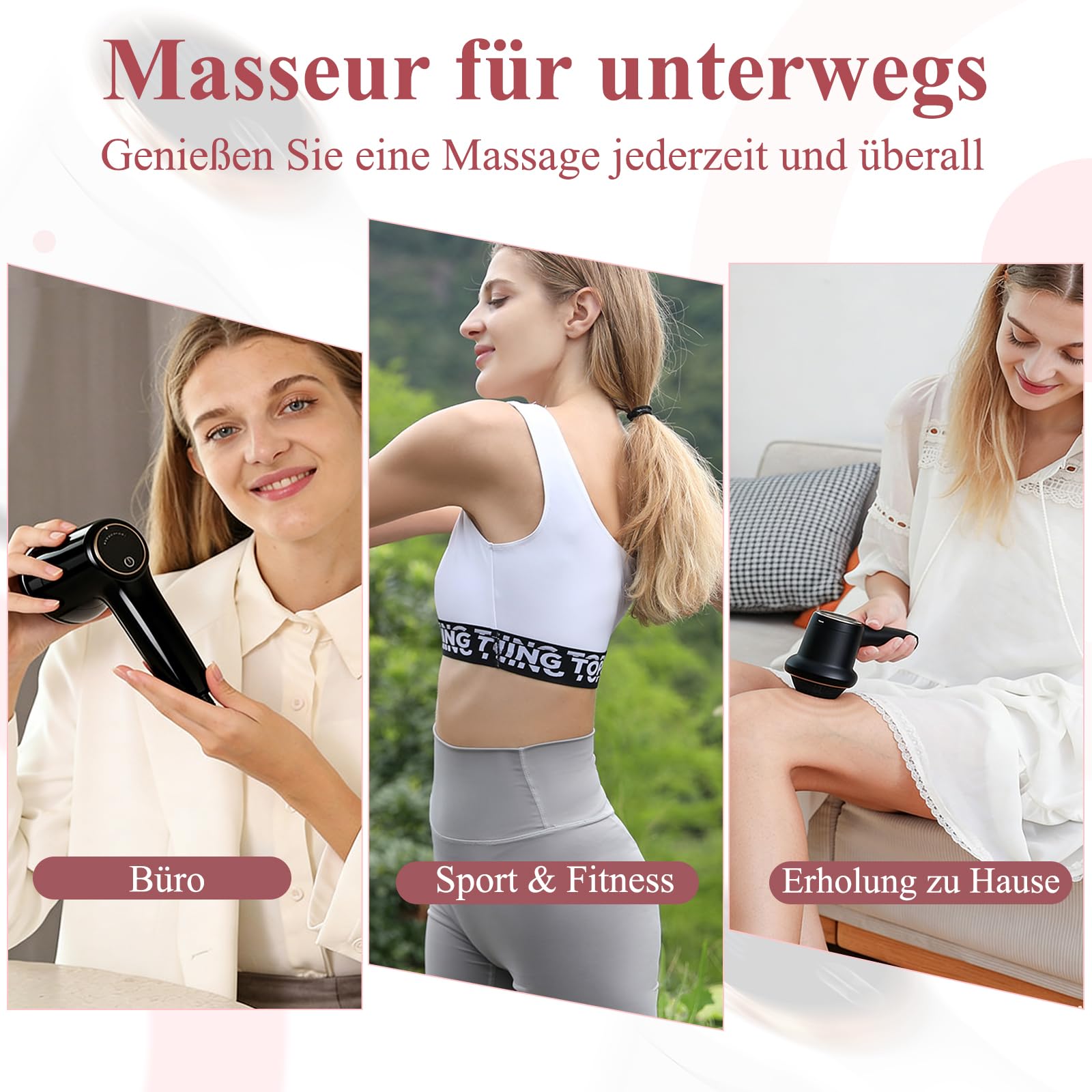 Massaggiatore Anticellulite Elettrico, Massaggiatore Cellulite Professionale Trasportabil econ 8 Testa Massaggio, Forme Rassodanti, Rassoda e Scolpisce, Allevia la Tensione Muscolare