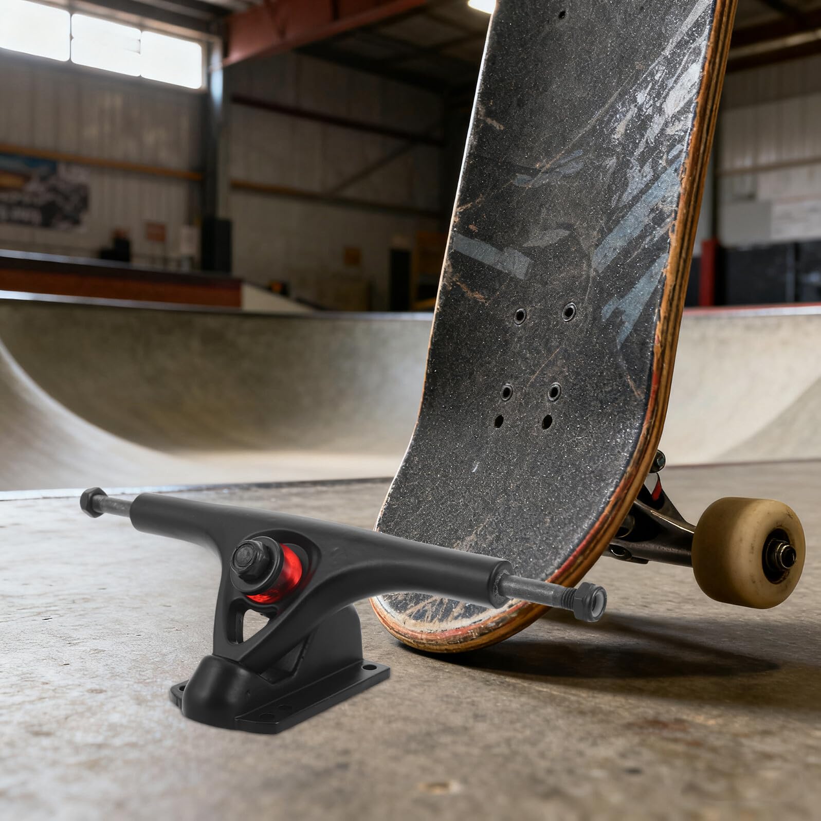 2 Pièces Kit de 2 Trucks de Skateboard 7 Pouces en Alliage Aluminium Léger, Ensemble de Camions pour Longboard Cruiser, Matériel de Montage Inclus, Adapté Skatepark et Rue,