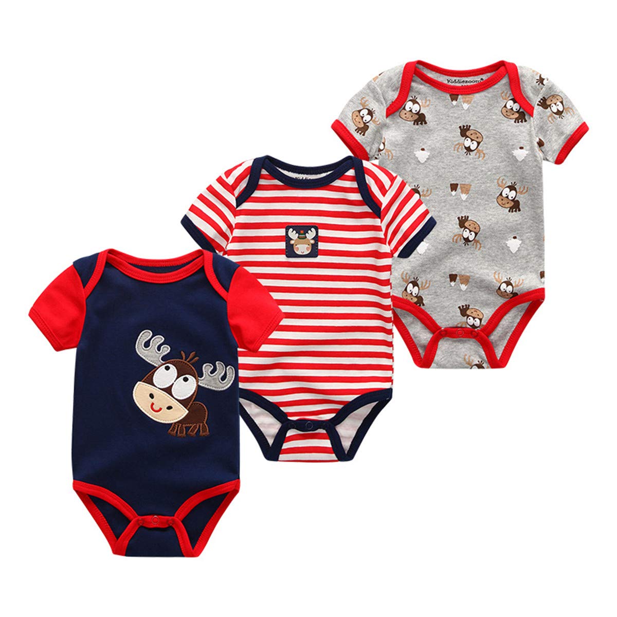 Kiddiezoom Pack de 3 peleles para bebé y niña