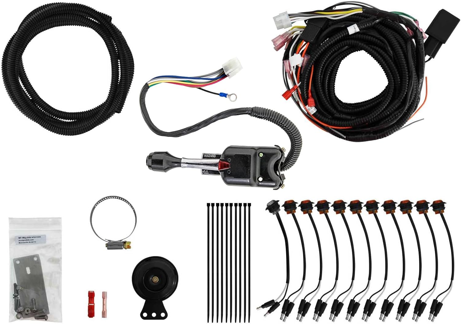SuperATV Turn Signal Kit for 2013-2019 Polaris Ranger XP 900 | Plug & Play | Street Legal | Easy Install | Horn & Amber LEDs | IP67 Rated | OEM Style